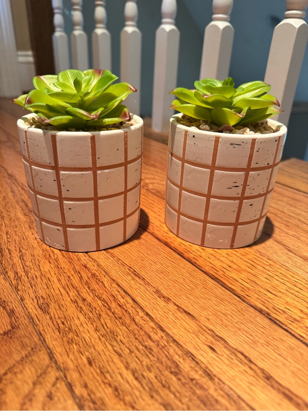 2 Fall Faux Succulents Halloween Thanksgiving Home Decor Decoration